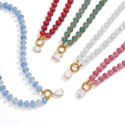 Natural Stone Crystal Necklace