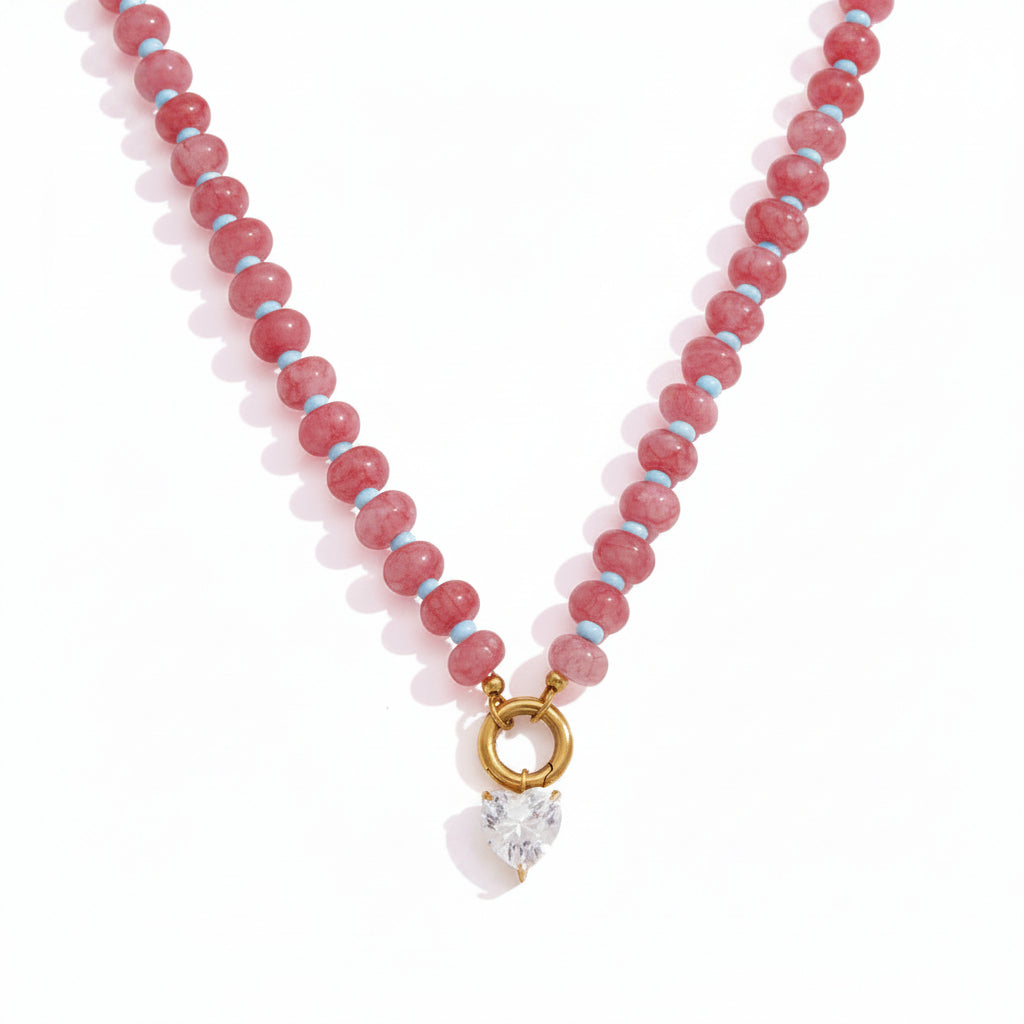 Natural Stone Crystal Necklace