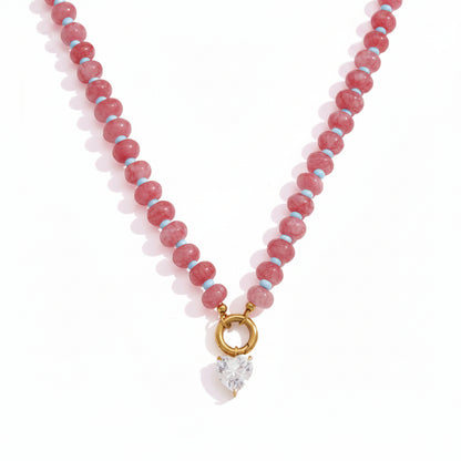 Natural Stone Crystal Necklace
