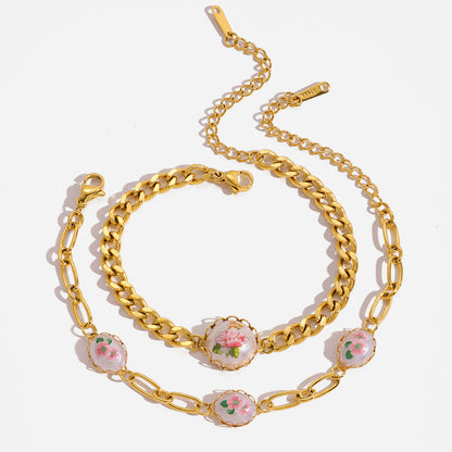 Flower Pearl Bracelet